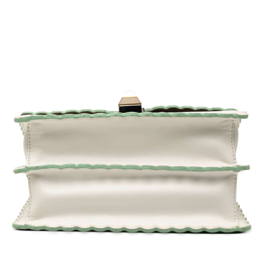 Fendi Small Scalloped Leather Kan I Satchel - Image 6