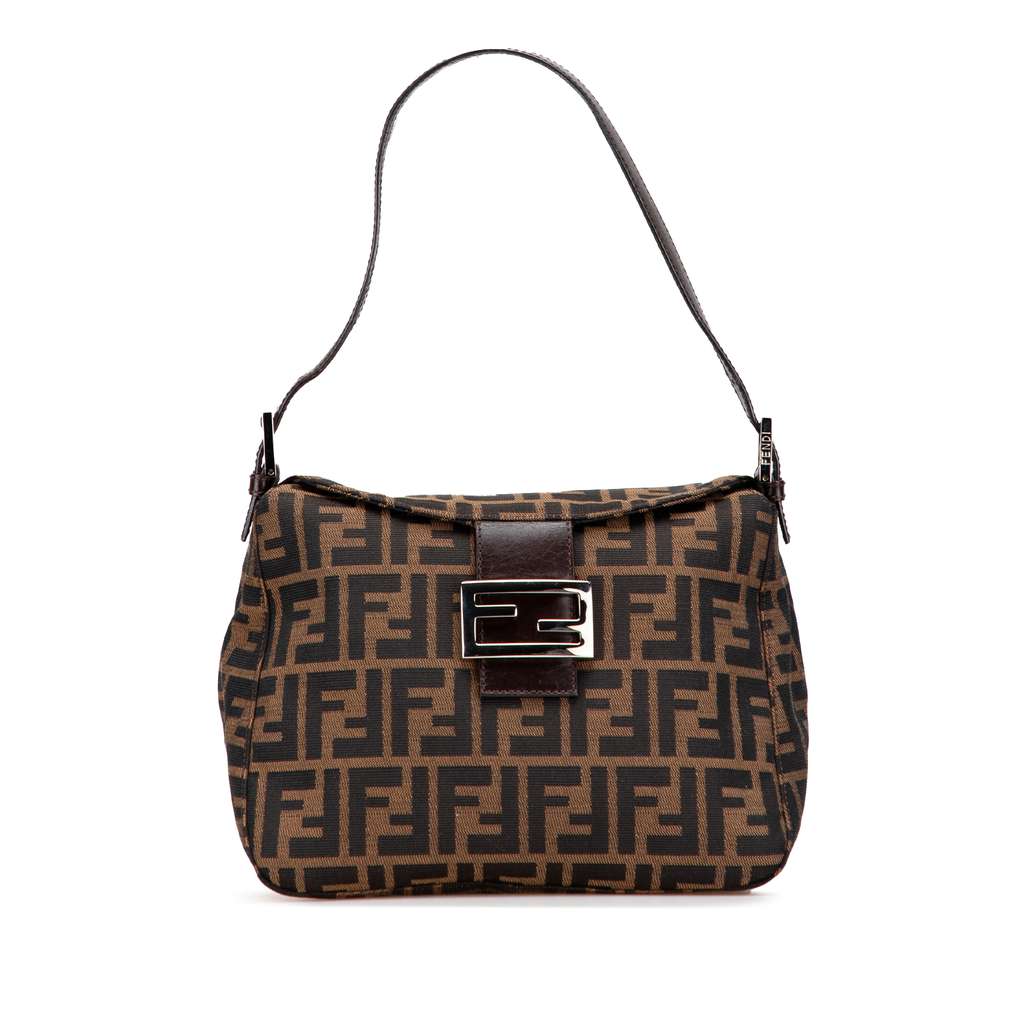 Fendi Zucca Canvas Double Flap Mamma