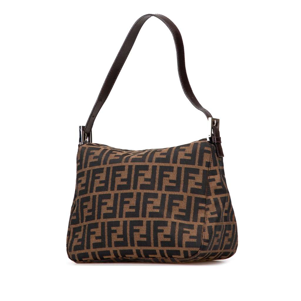 Fendi Zucca Canvas Double Flap Mamma - Back view
