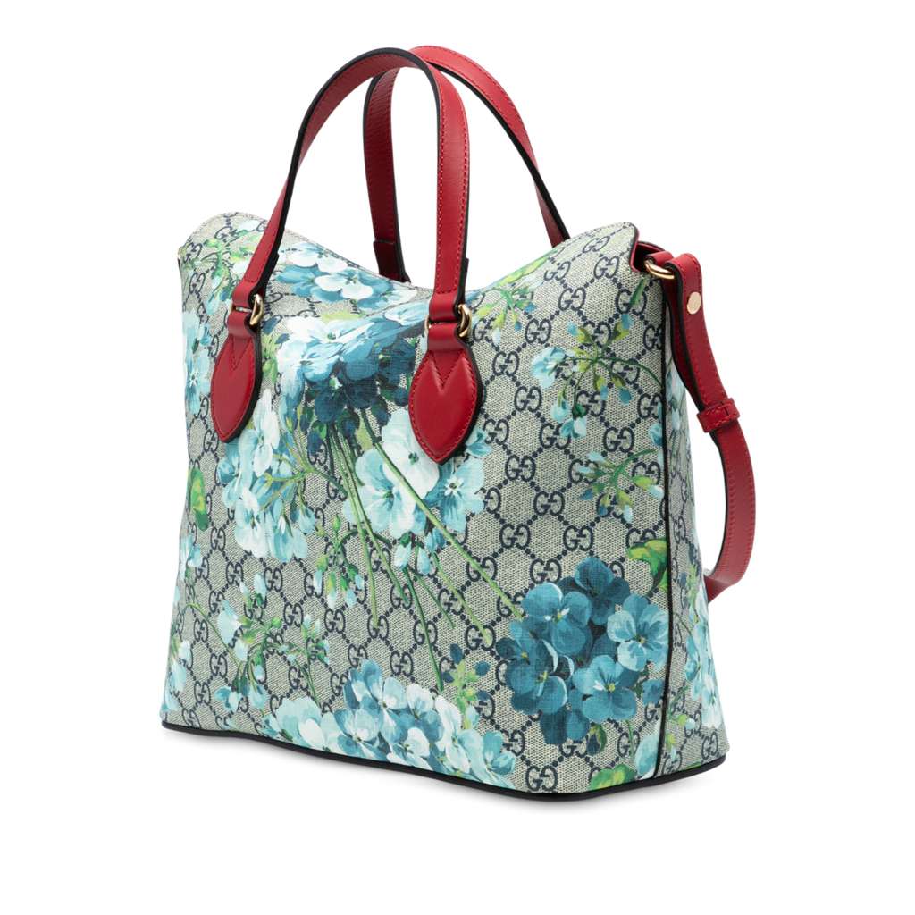 Gucci GG Supreme Blooms Linea A Fold Over Tote - Back view