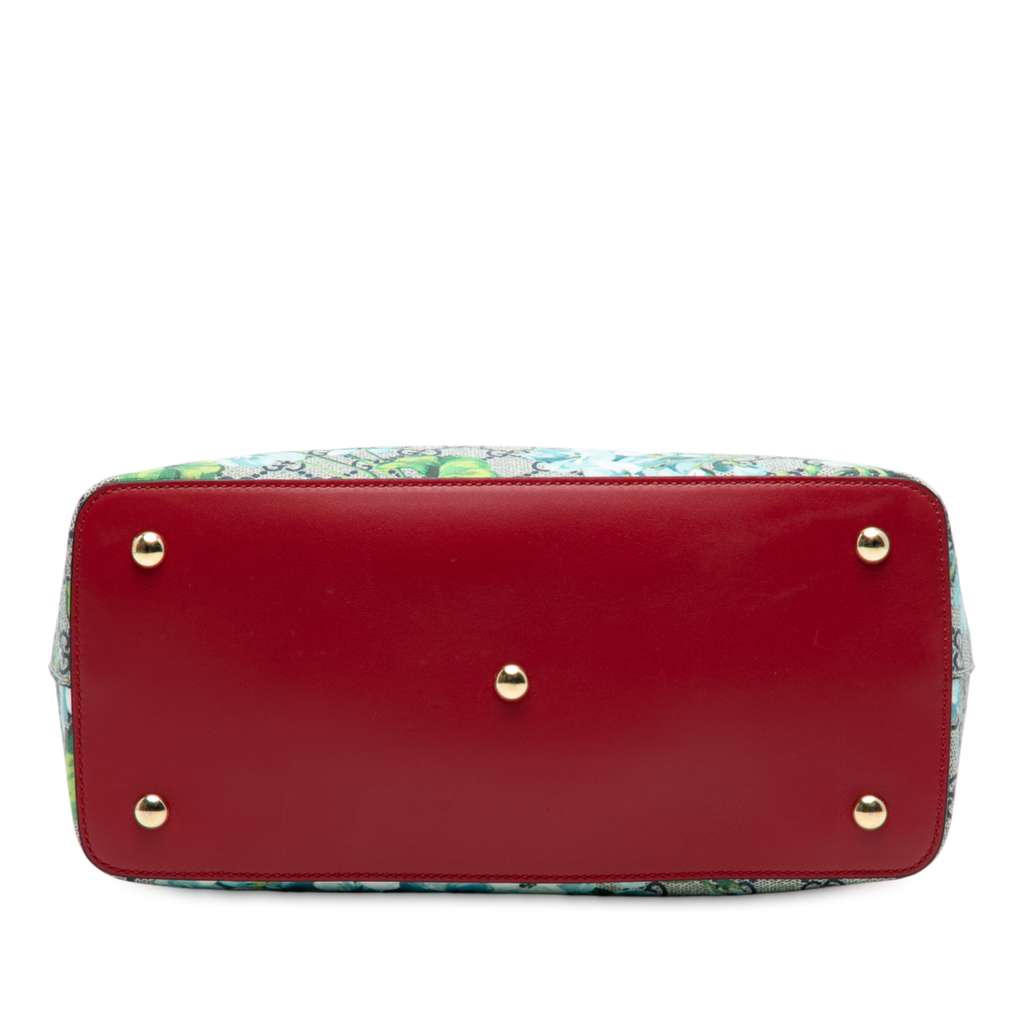Gucci GG Supreme Blooms Linea A Fold Over Tote - Image 6