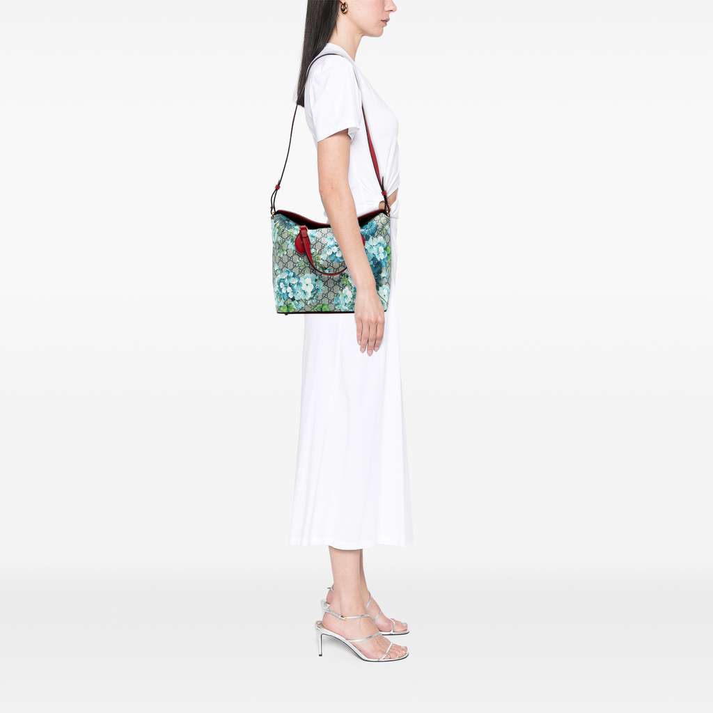 Gucci GG Supreme Blooms Linea A Fold Over Tote - Detail 2