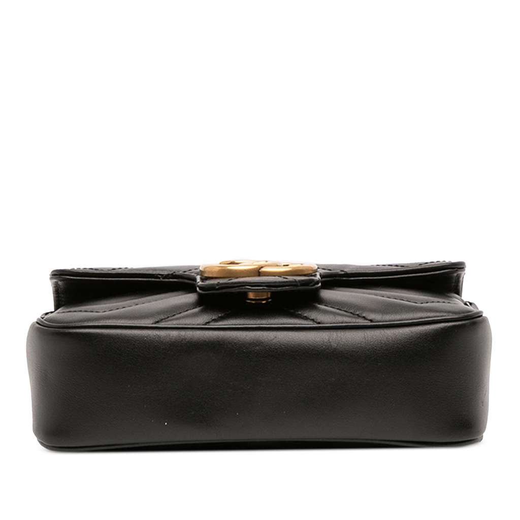 Gucci Mini GG Marmont Matelasse Leather Flap Crossbody - 3