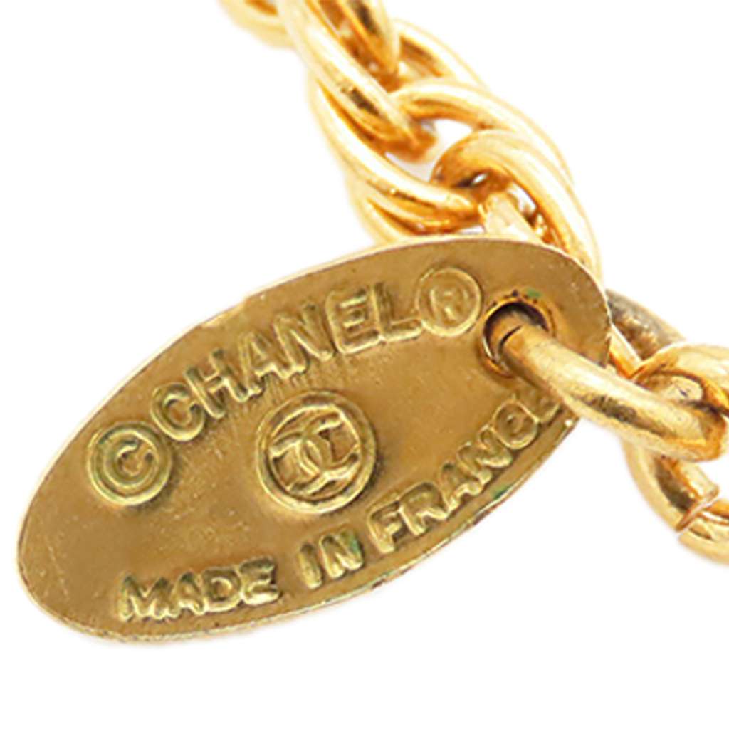 Chanel Gold Plated CC Pendant Chain Necklace - Detail 1