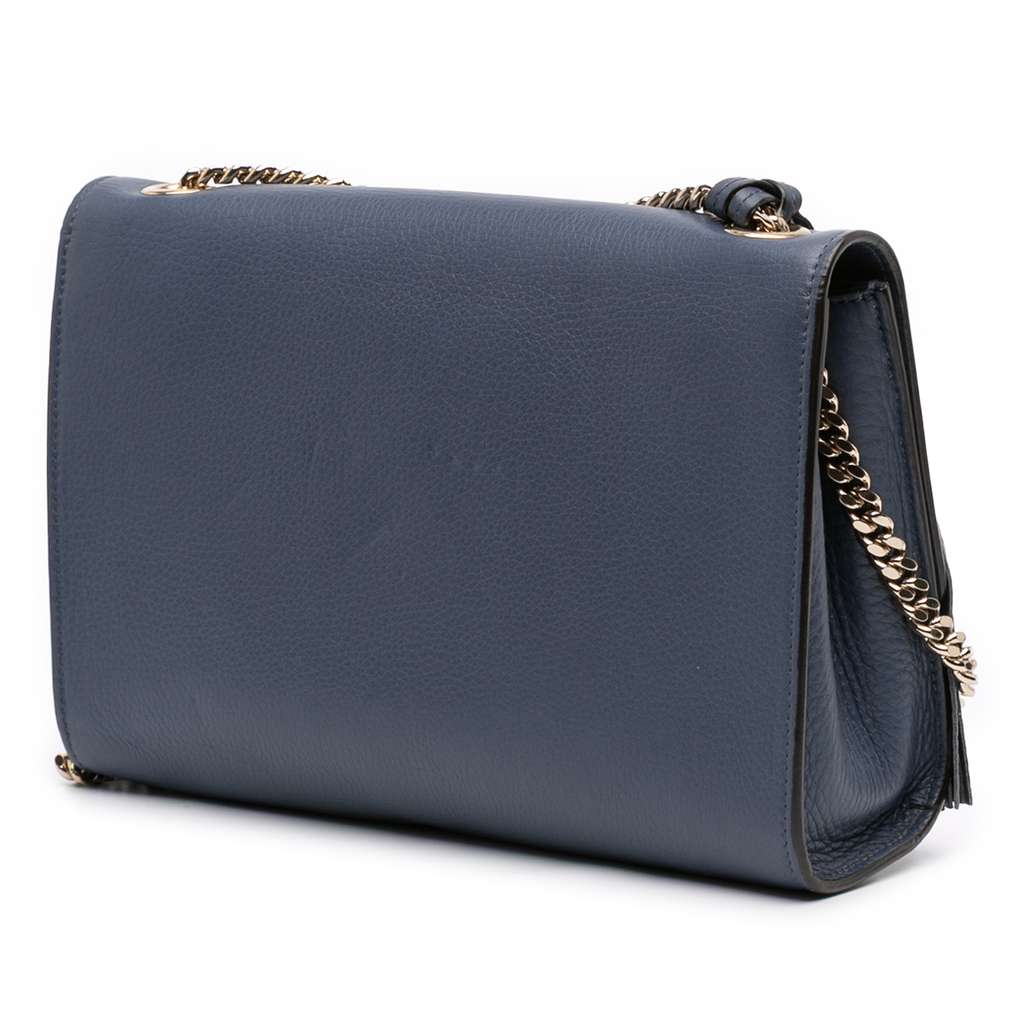 Gucci Medium Leather Miss Bamboo Crossbody - Back view