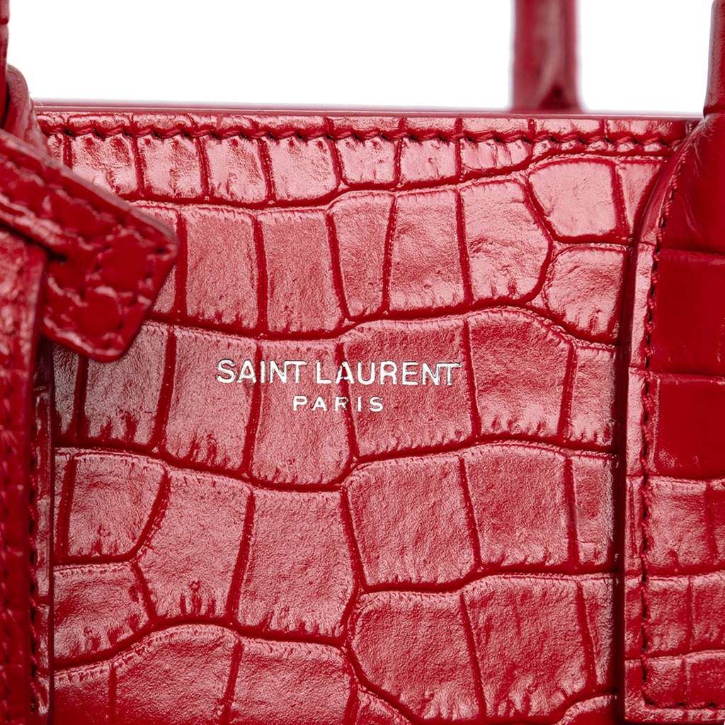 Saint Laurent Nano Embossed Leather Sac De Jour Satchel - Side view