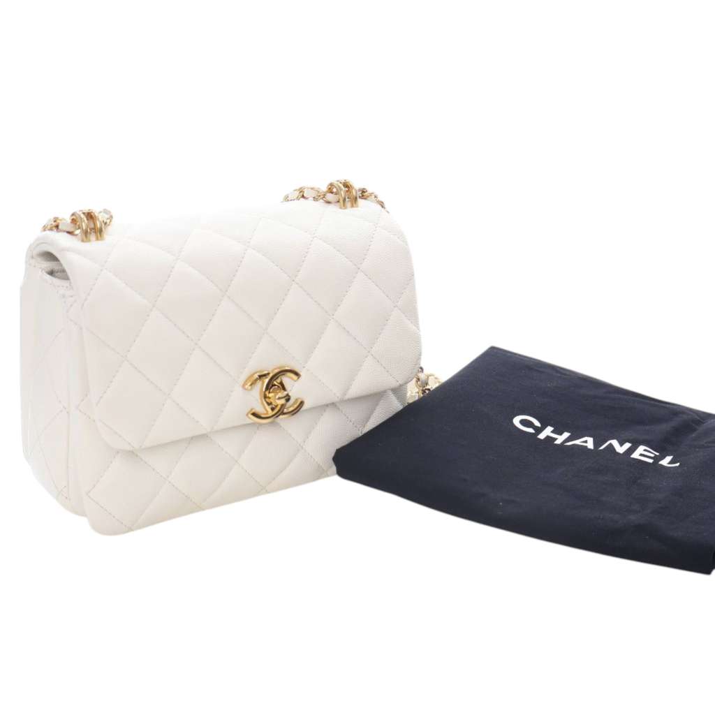 Chanel Mini Quilted Caviar Coco First Flap - Image 17