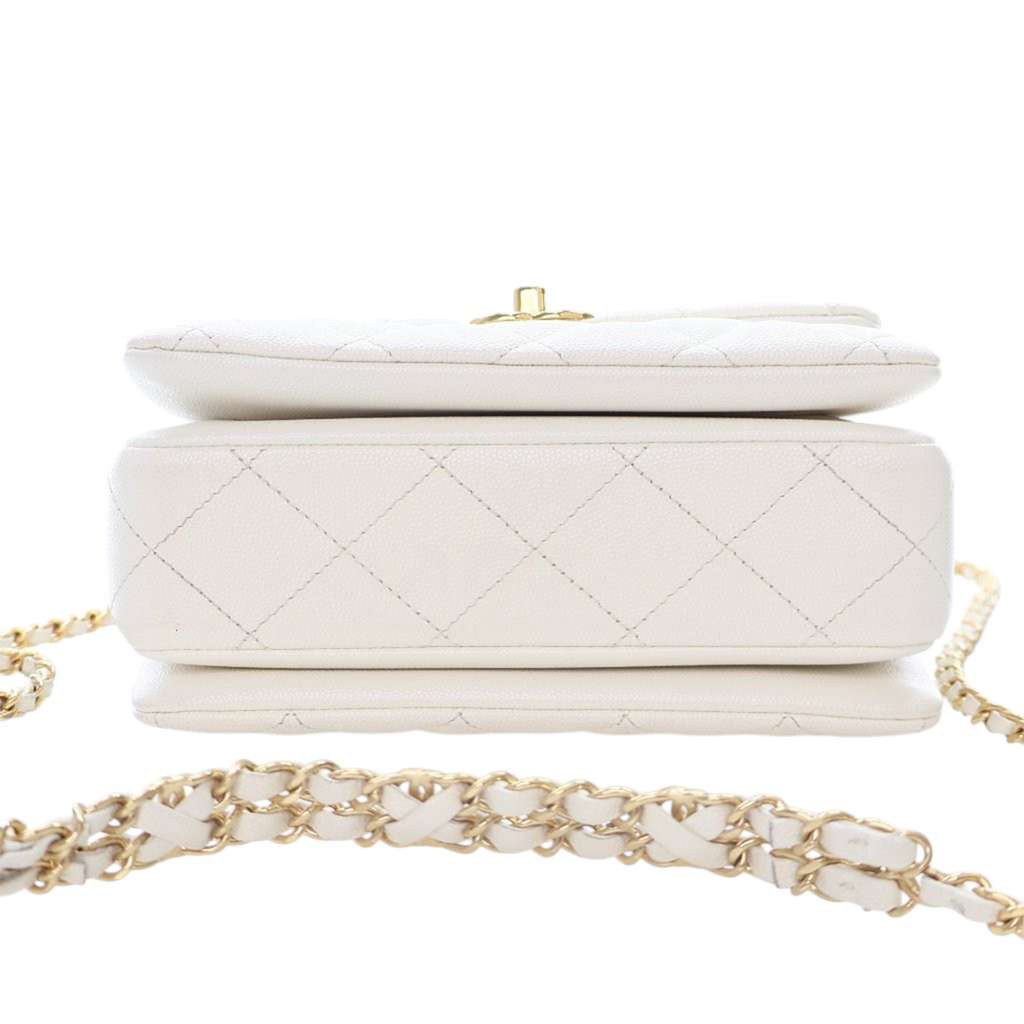 Chanel Mini Quilted Caviar Coco First Flap - Side view