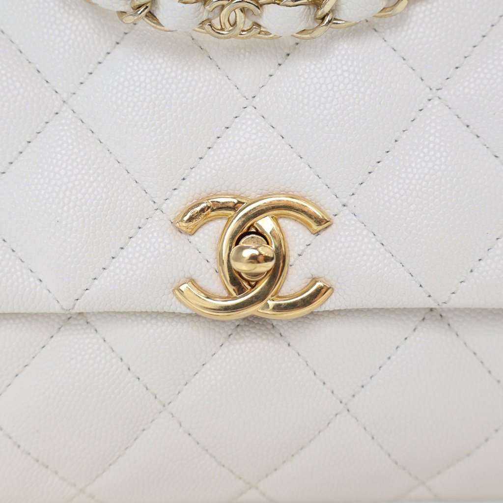 Chanel Mini Quilted Caviar Coco First Flap - Image 11