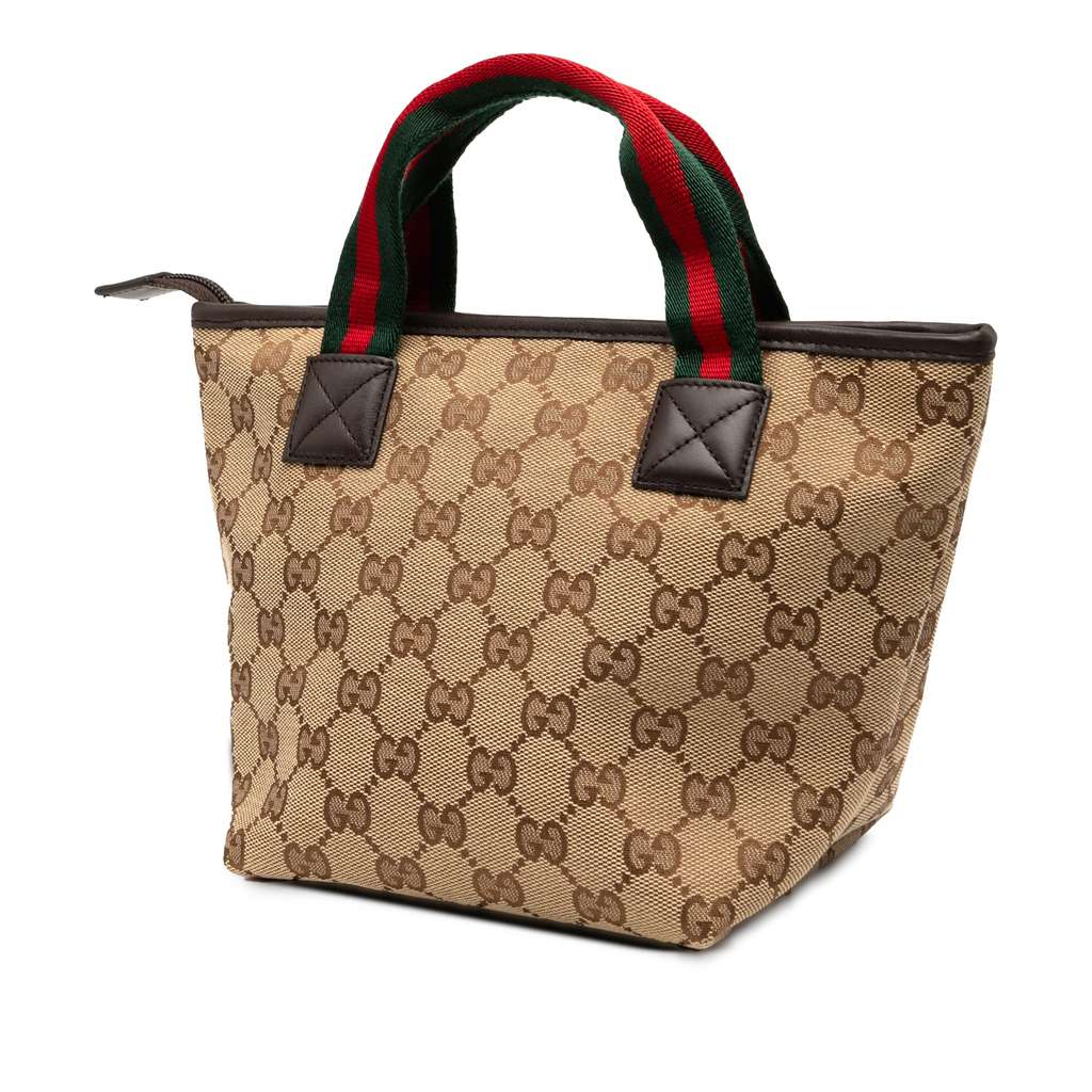 Gucci Mini GG Canvas Web Childrens Handbag - Back view