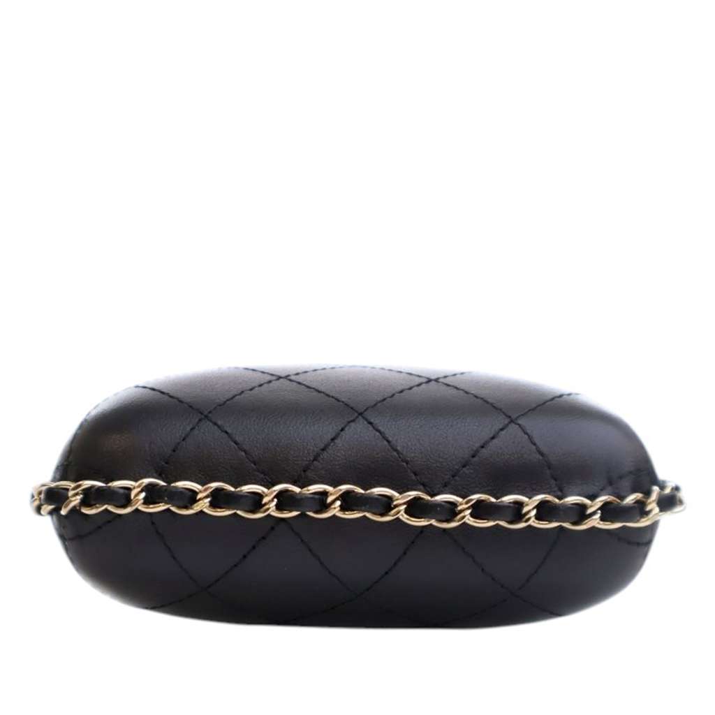 Chanel CC Quilted Lambskin Chain Around Phone Holder - Side view