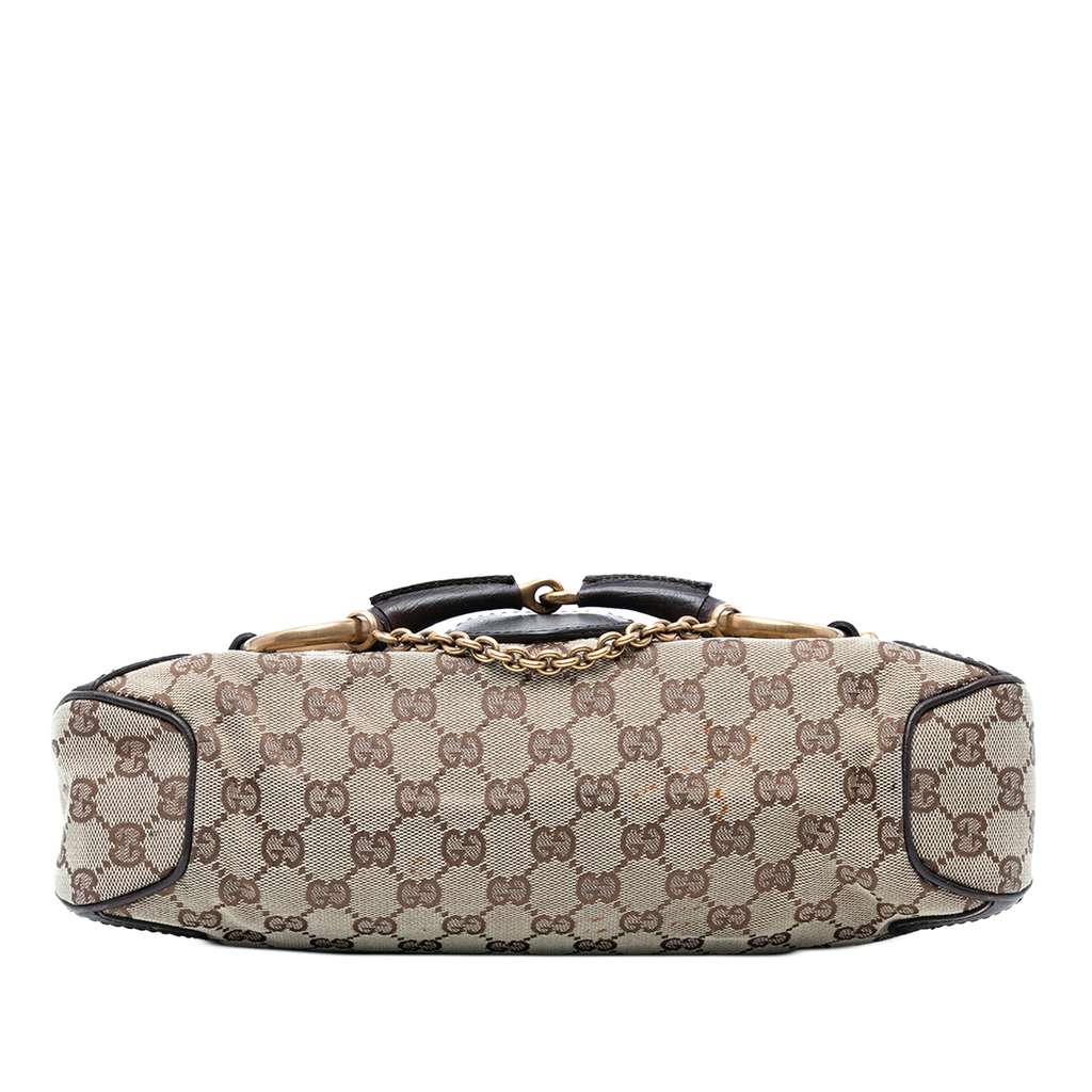 Gucci GG Canvas Horsebit Shoulder Bag - Image 6