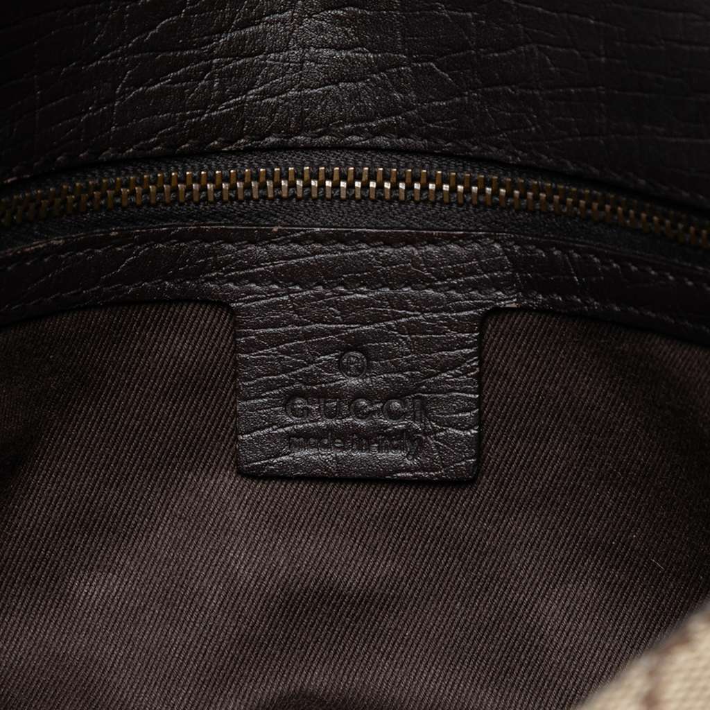 Gucci GG Canvas Horsebit Shoulder Bag - Side view