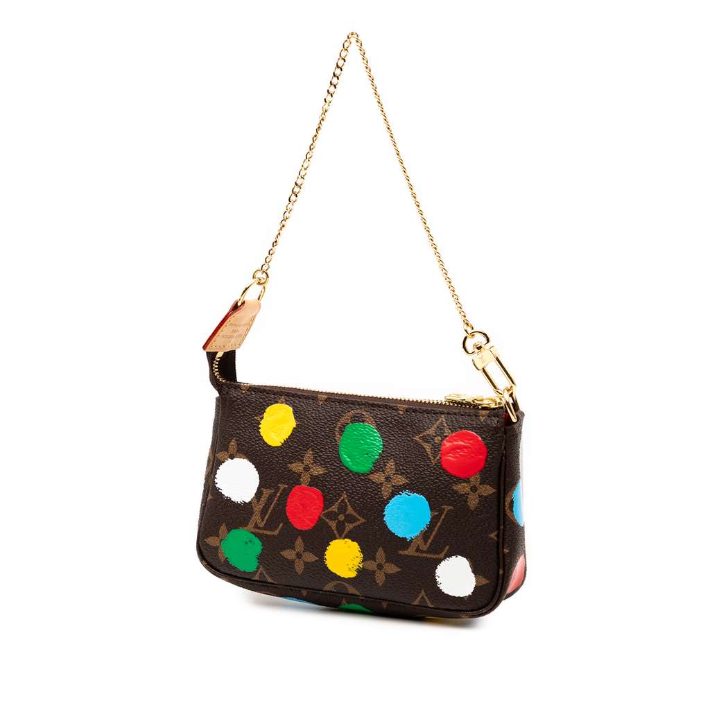 Louis Vuitton Yayoi Kusama Monogram Painted Dots Mini Pochette Accessoires - Back view