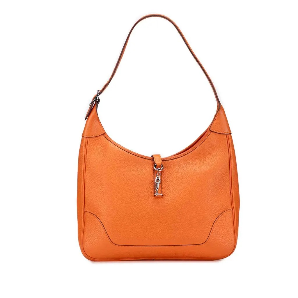 Hermès Clemence Trim II 31 Orange Leather Good - Front View