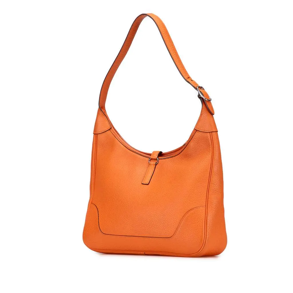 Hermès Clemence Trim II 31 Orange Leather Good - Back View