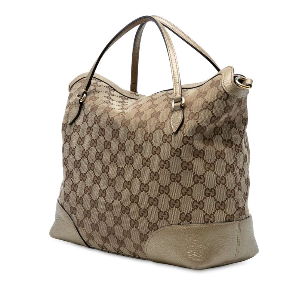 Gucci Medium GG Canvas Bree Satchel - Back view