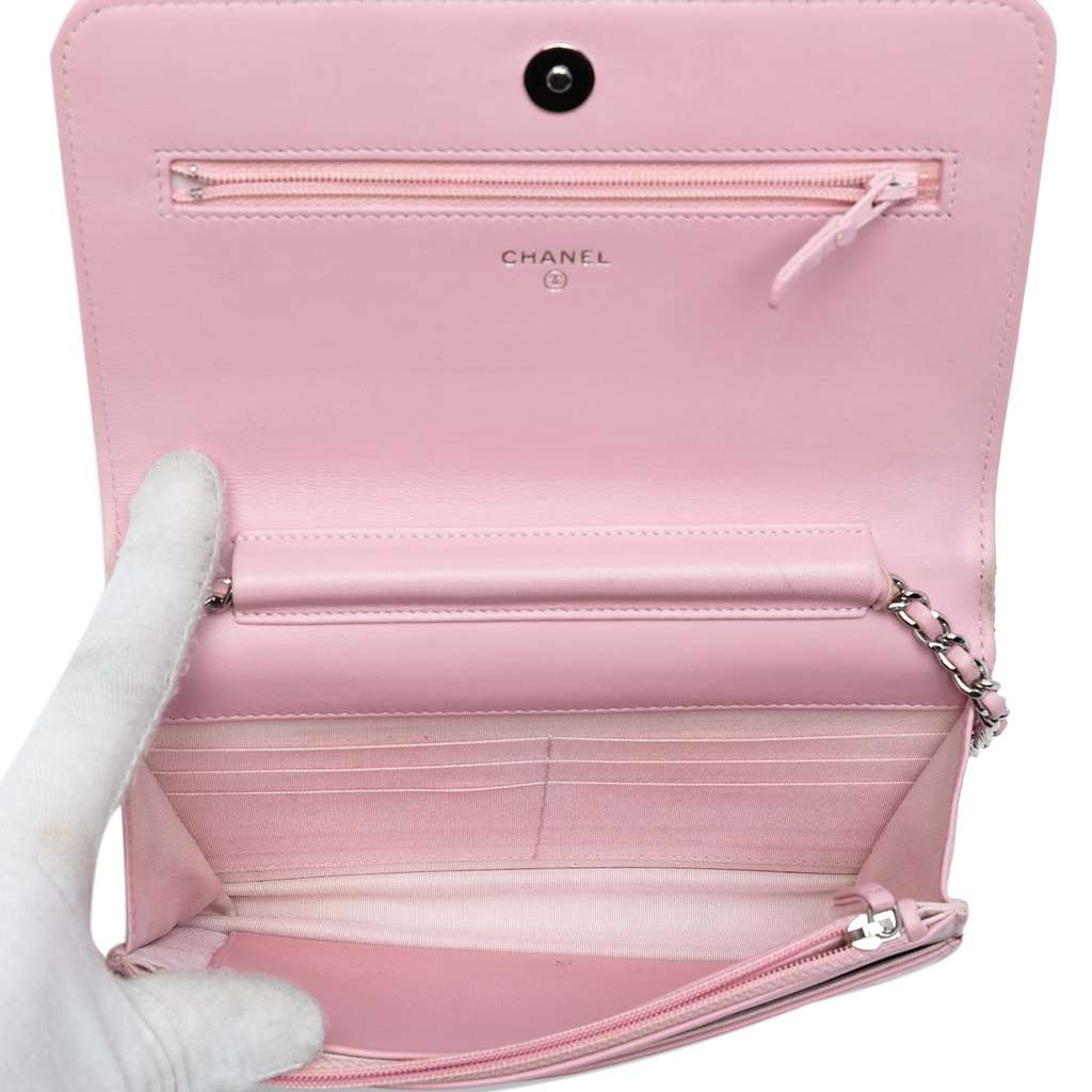 Chanel Calfskin Crystal Studded Boy Wallet on Chain - 4