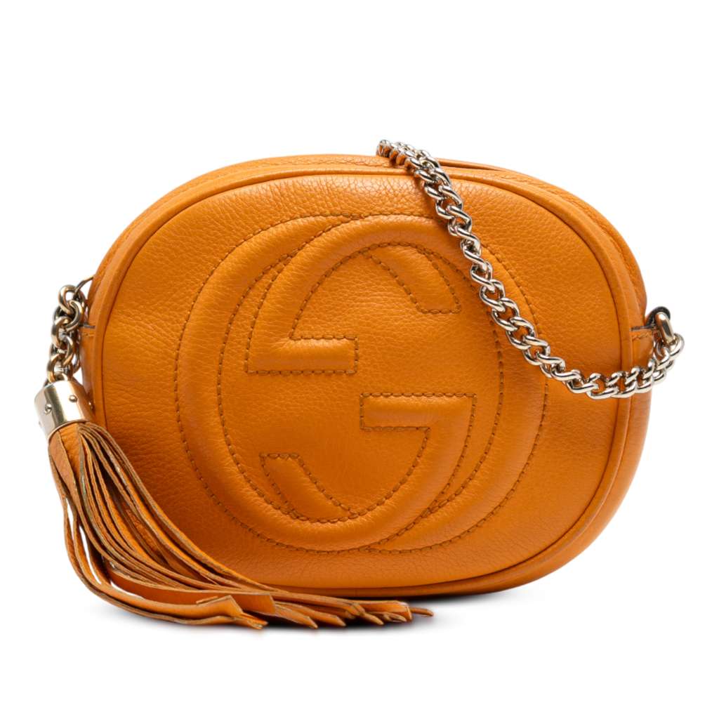 Gucci Mini Pebbled Calfskin Soho Chain Crossbody