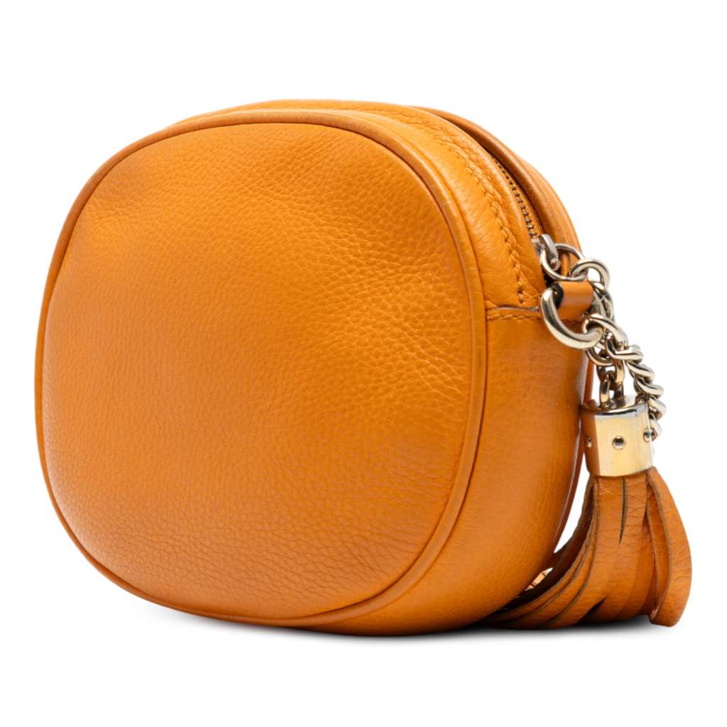 Gucci Mini Pebbled Calfskin Soho Chain Crossbody - Back view