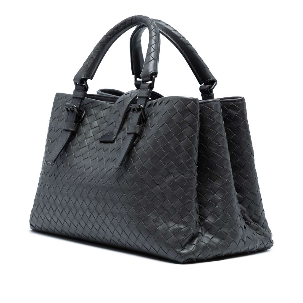 Bottega Veneta Small Nappa Intrecciato Roma Satchel - Back view