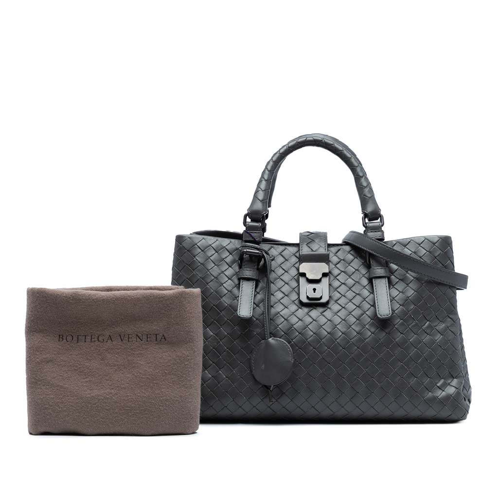Bottega Veneta Small Nappa Intrecciato Roma Satchel - Image 10