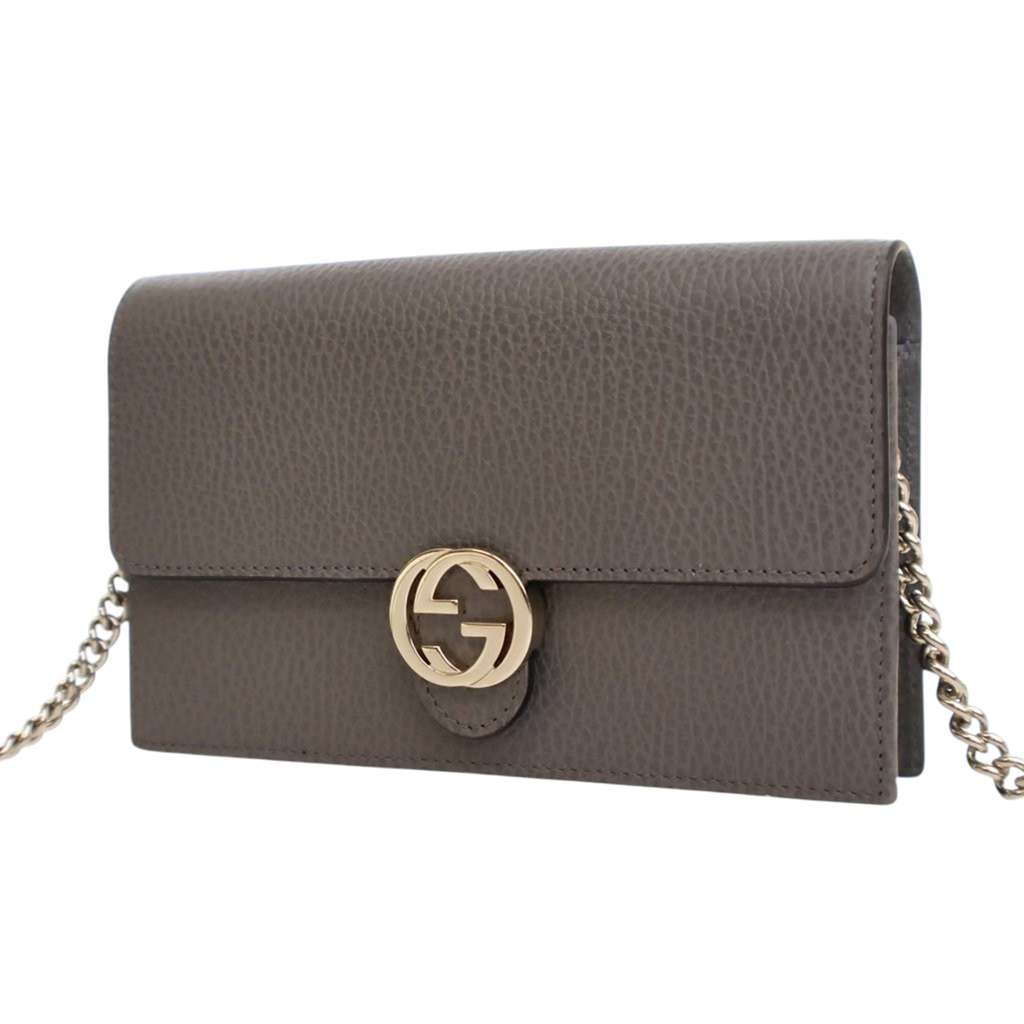 Gucci Leather Interlocking G Dollar Wallet on Chain - Image 6