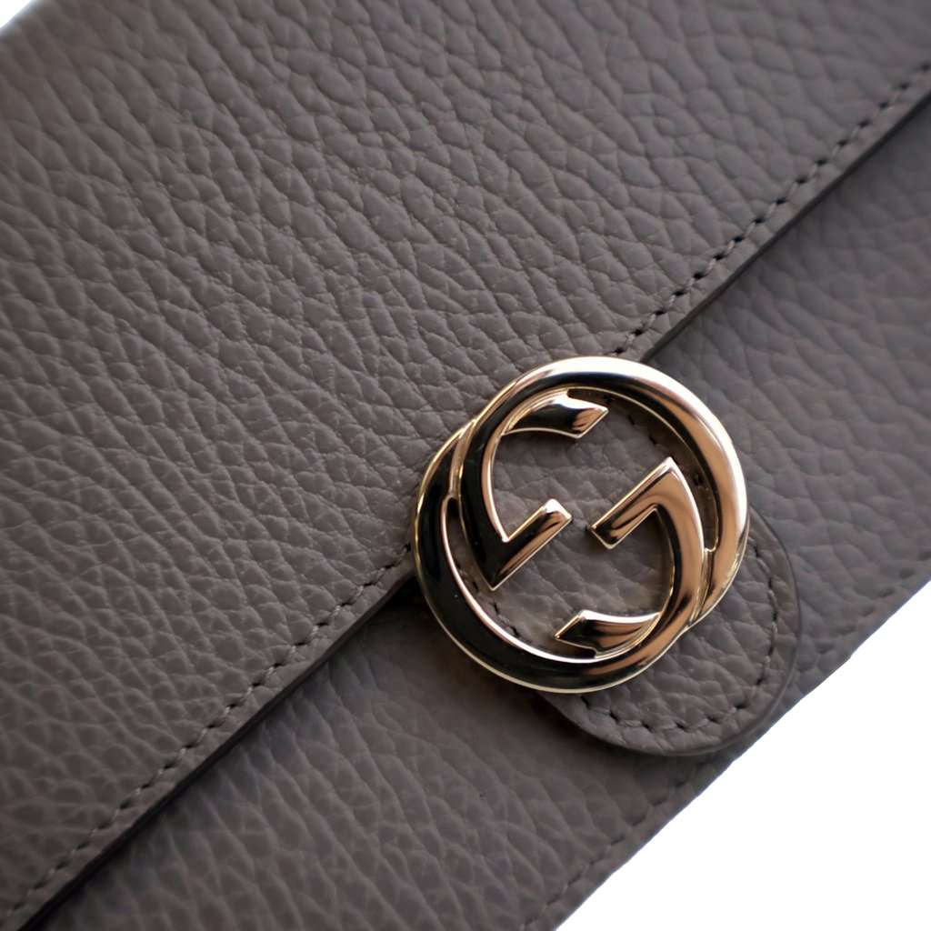 Gucci Leather Interlocking G Dollar Wallet on Chain - Detail 2