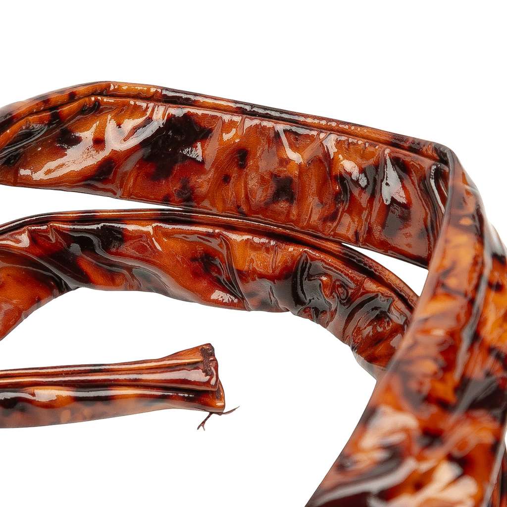 Gucci Patent Tortoise Shell Monogram Hysteria Tote - Image 10