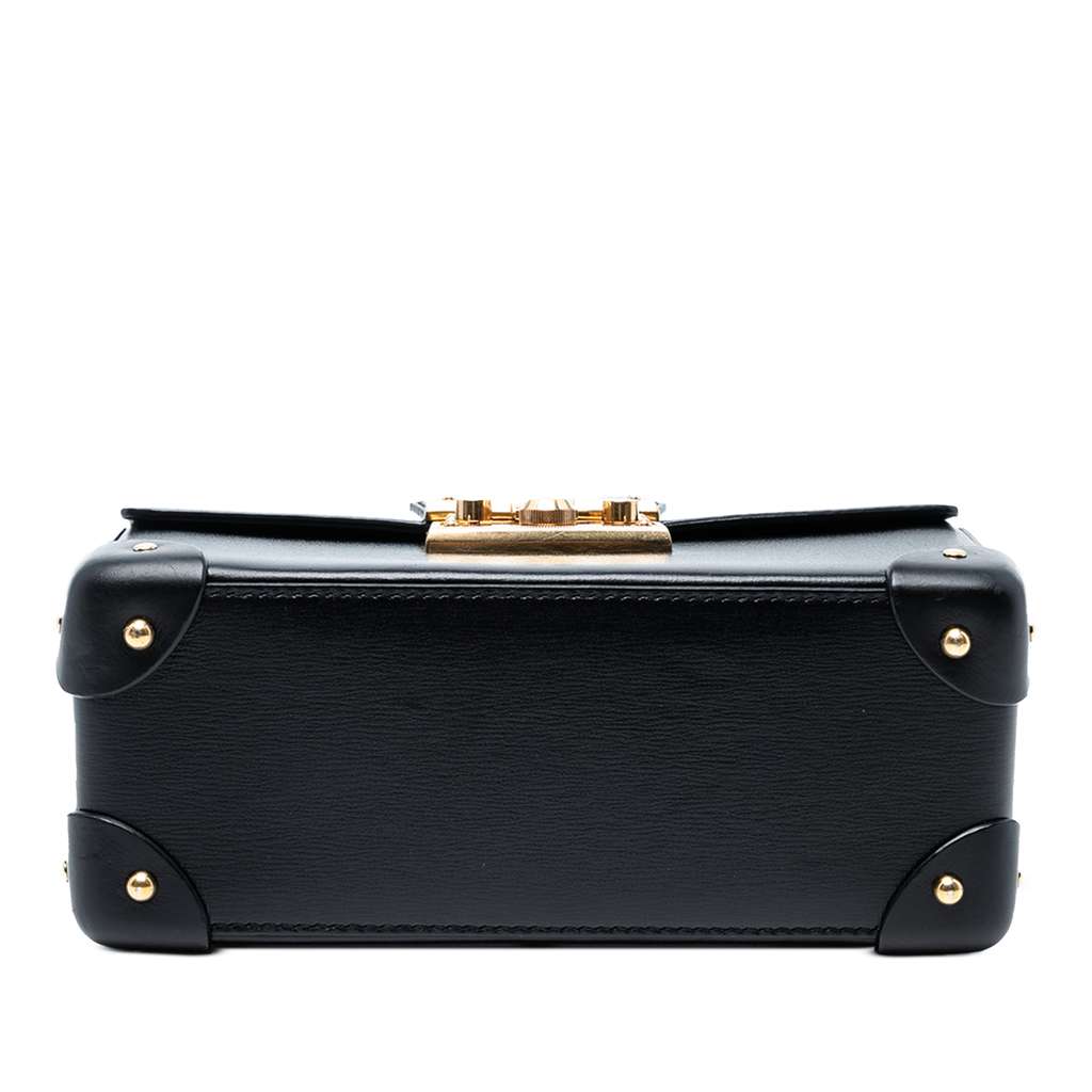 Gucci Small Leather Bamboo Padlock Satchel - Image 6