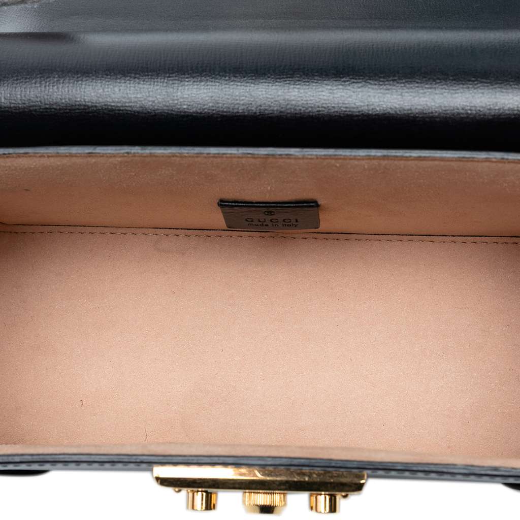 Gucci Small Leather Bamboo Padlock Satchel - 4