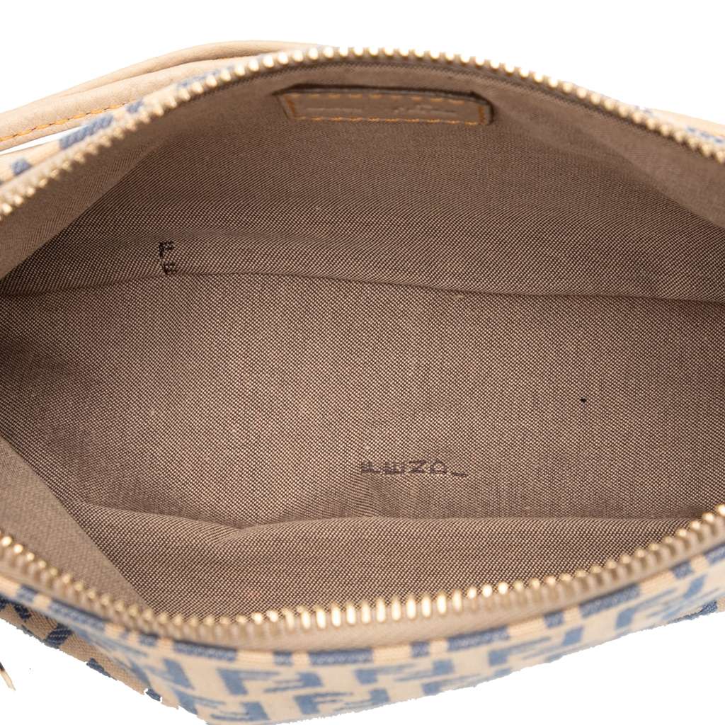 Fendi Zucchino Canvas Triple Strap Pochette Shoulder Bag - 4