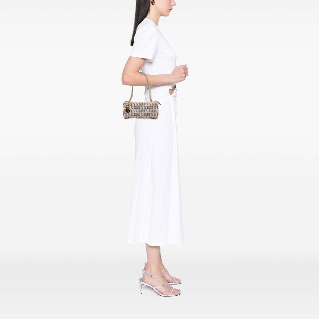 Fendi Zucchino Canvas Triple Strap Pochette Shoulder Bag - Detail 2