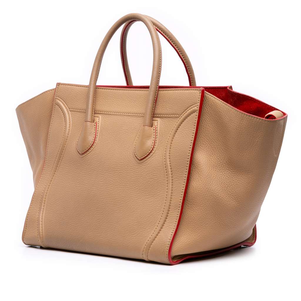 Celine Medium Leather Phantom Luggage Tote - Back view