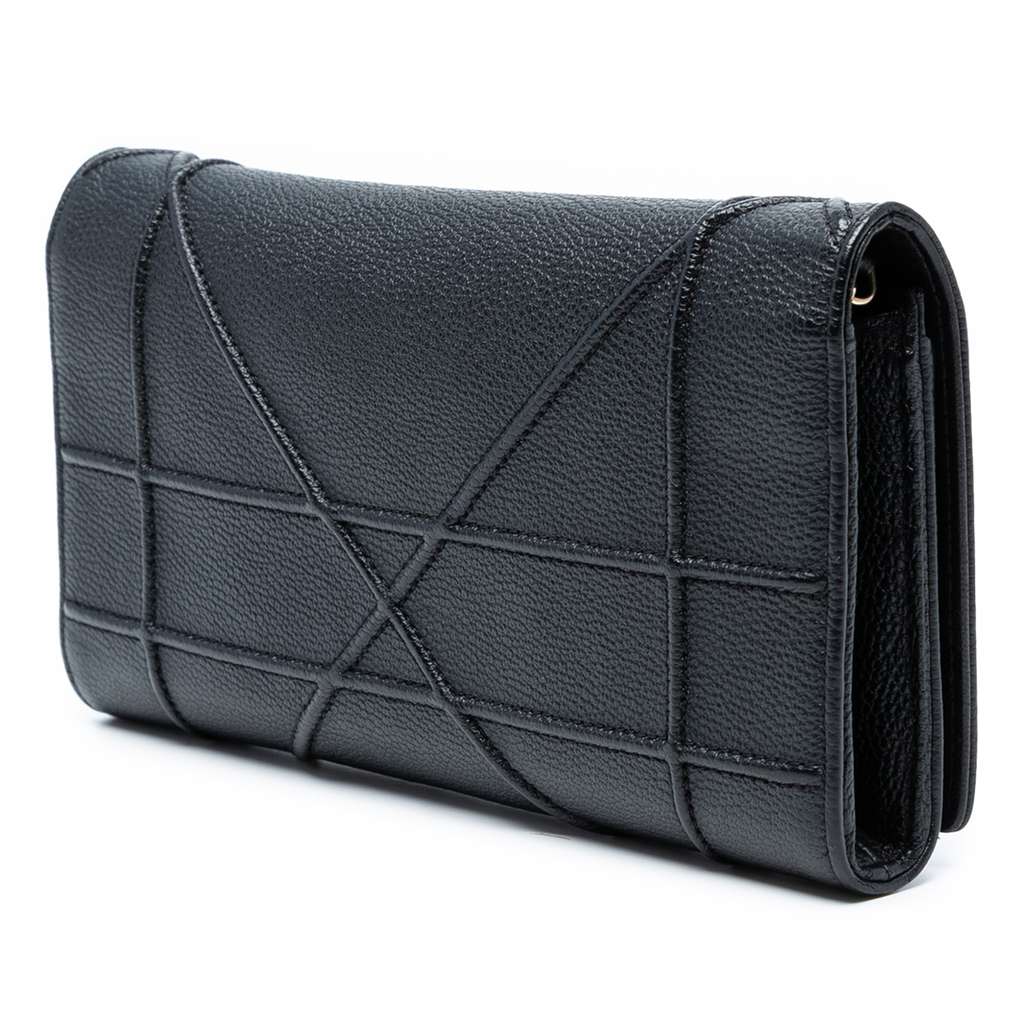 Dior Grained Calfskin Diorama Croisiere Wallet on Chain - Back view