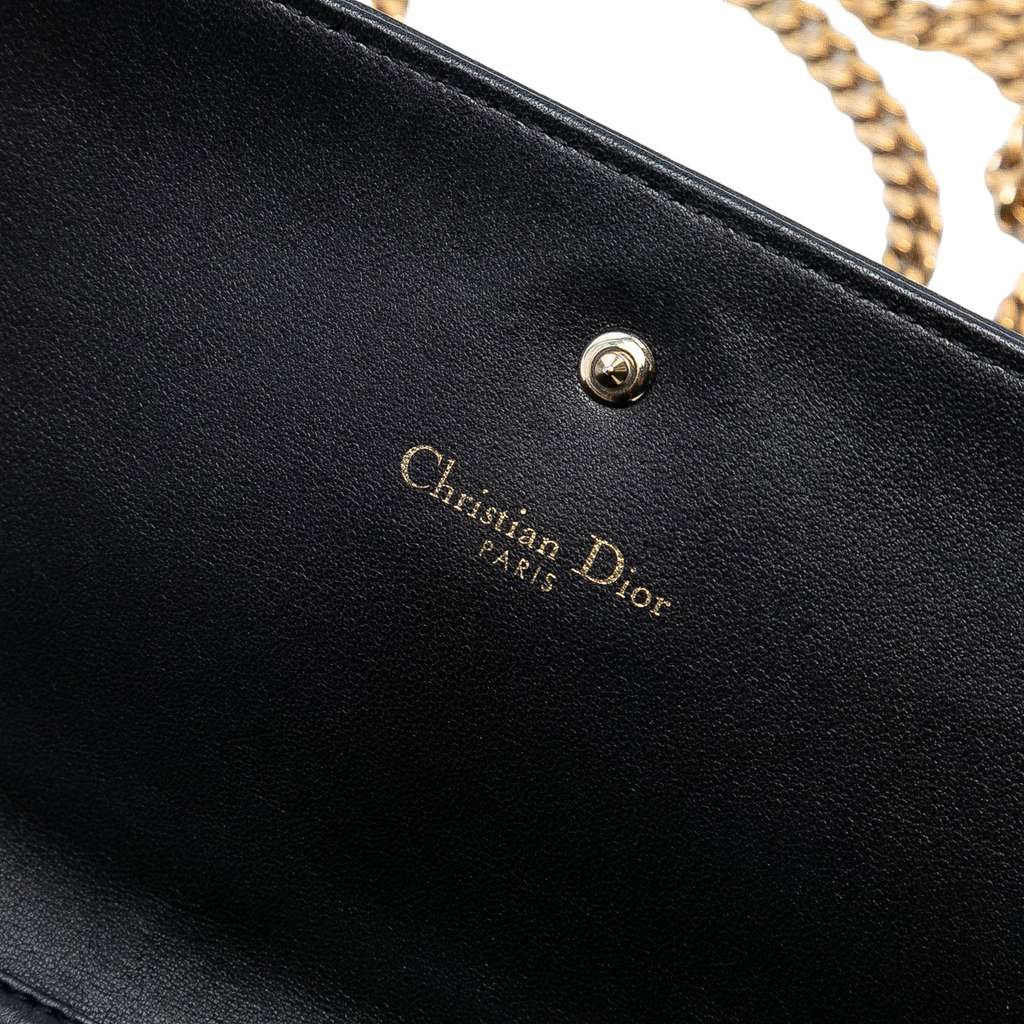 Dior Grained Calfskin Diorama Croisiere Wallet on Chain - Side view