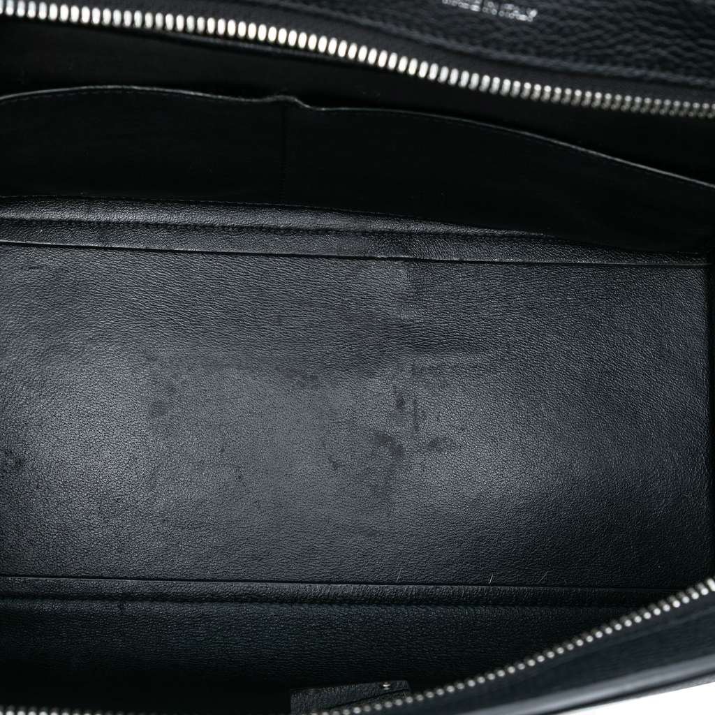 Celine Small Drummed Calfskin and Suede Trapeze Satchel - 4