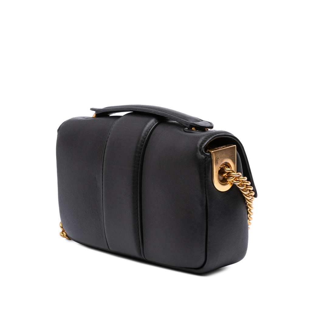 Fendi Mini Nappa Apolo Chain Baguette Shoulder Bag - Back view