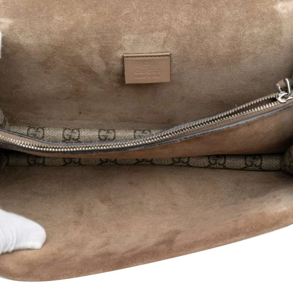 Gucci Medium GG Supreme Dionysus Shoulder Bag Brown Canvas Good - Model View