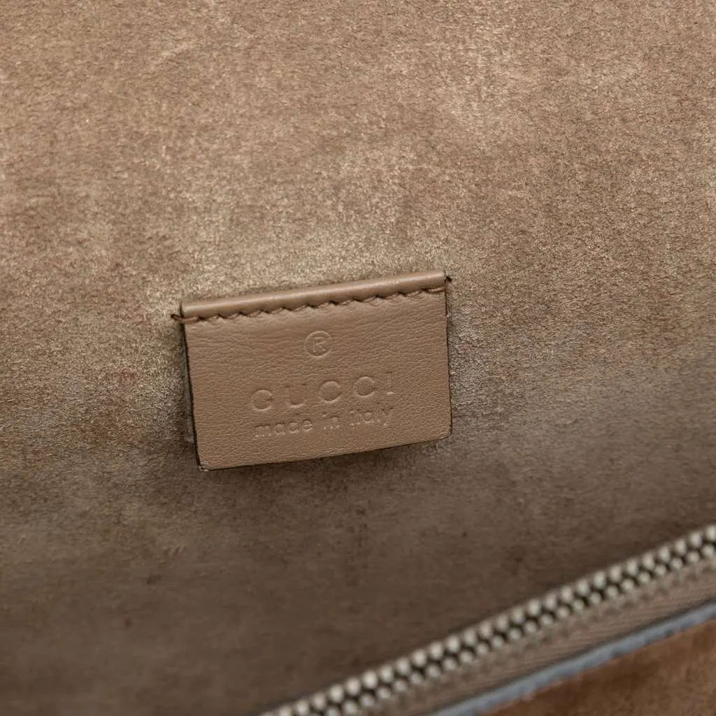 Gucci Medium GG Supreme Dionysus Shoulder Bag Brown Canvas Good - Box View