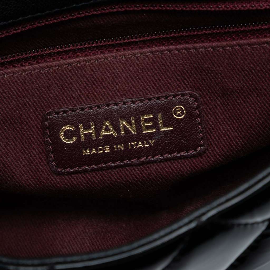 Chanel Paris-Salzburg Small Patent and Goatskin CC Eyelet Flap - Side view