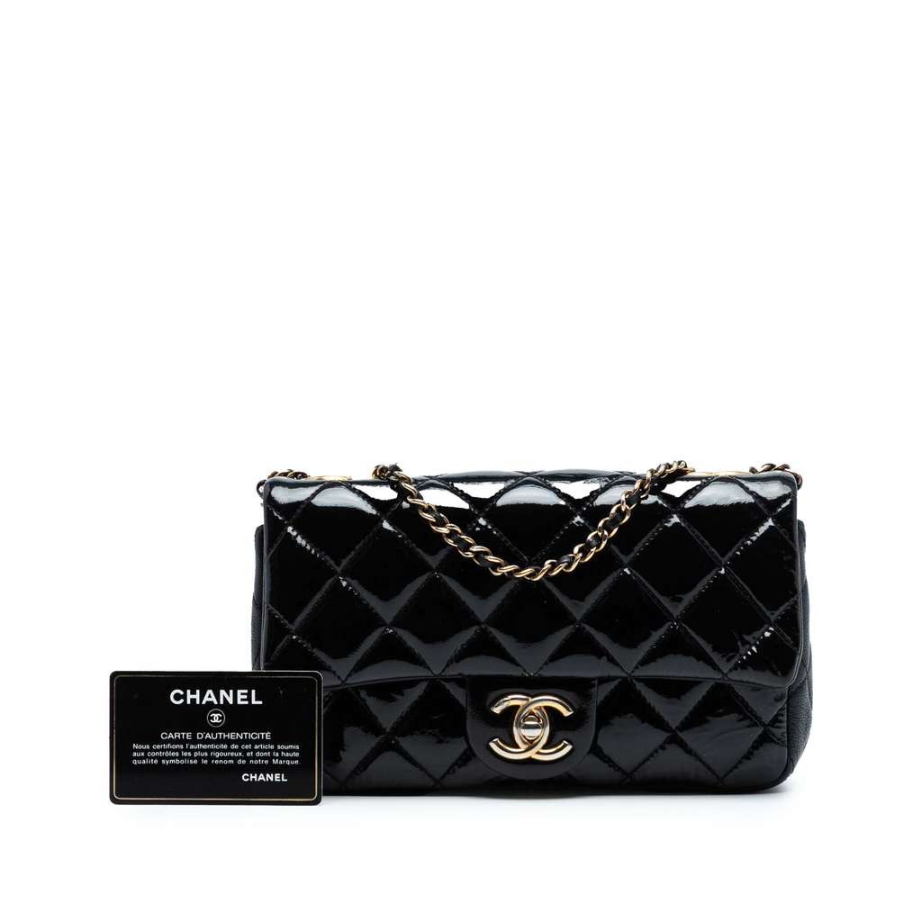 Chanel Paris-Salzburg Small Patent and Goatskin CC Eyelet Flap - Image 10