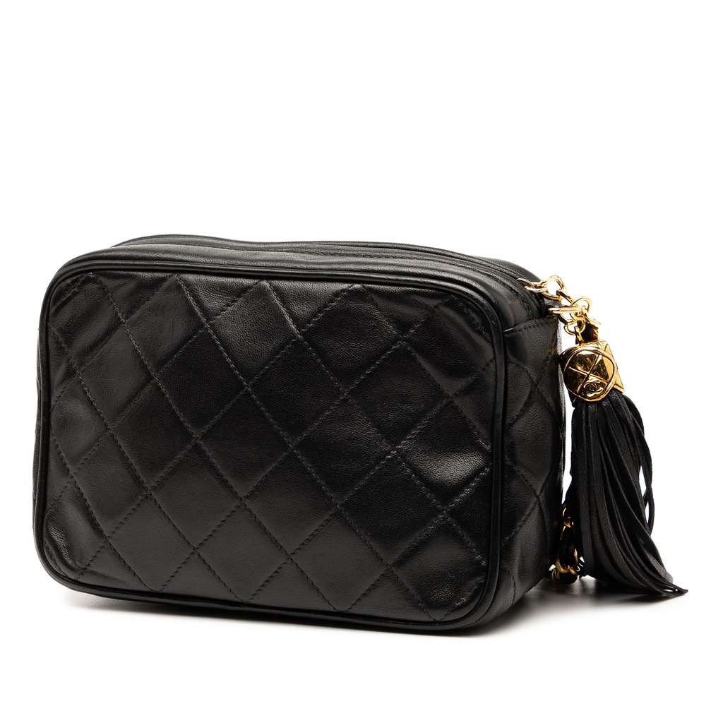 Chanel CC Quilted Lambskin Tassel Camera Bag - Back view