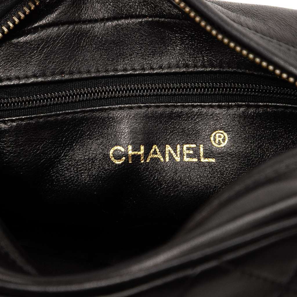 Chanel CC Quilted Lambskin Tassel Camera Bag - Side view