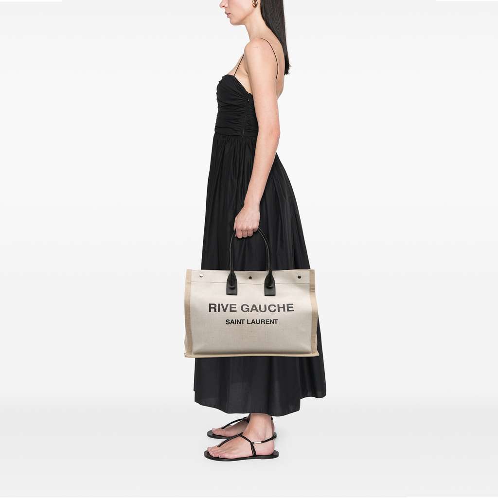 Saint Laurent Canvas Rive Gauche Tote - Image 10