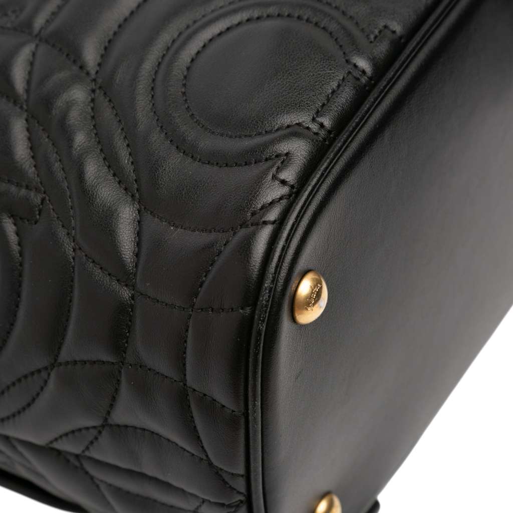Salvatore Ferragamo Small Quilted Leather Double Gancini Backpack - Detail 2