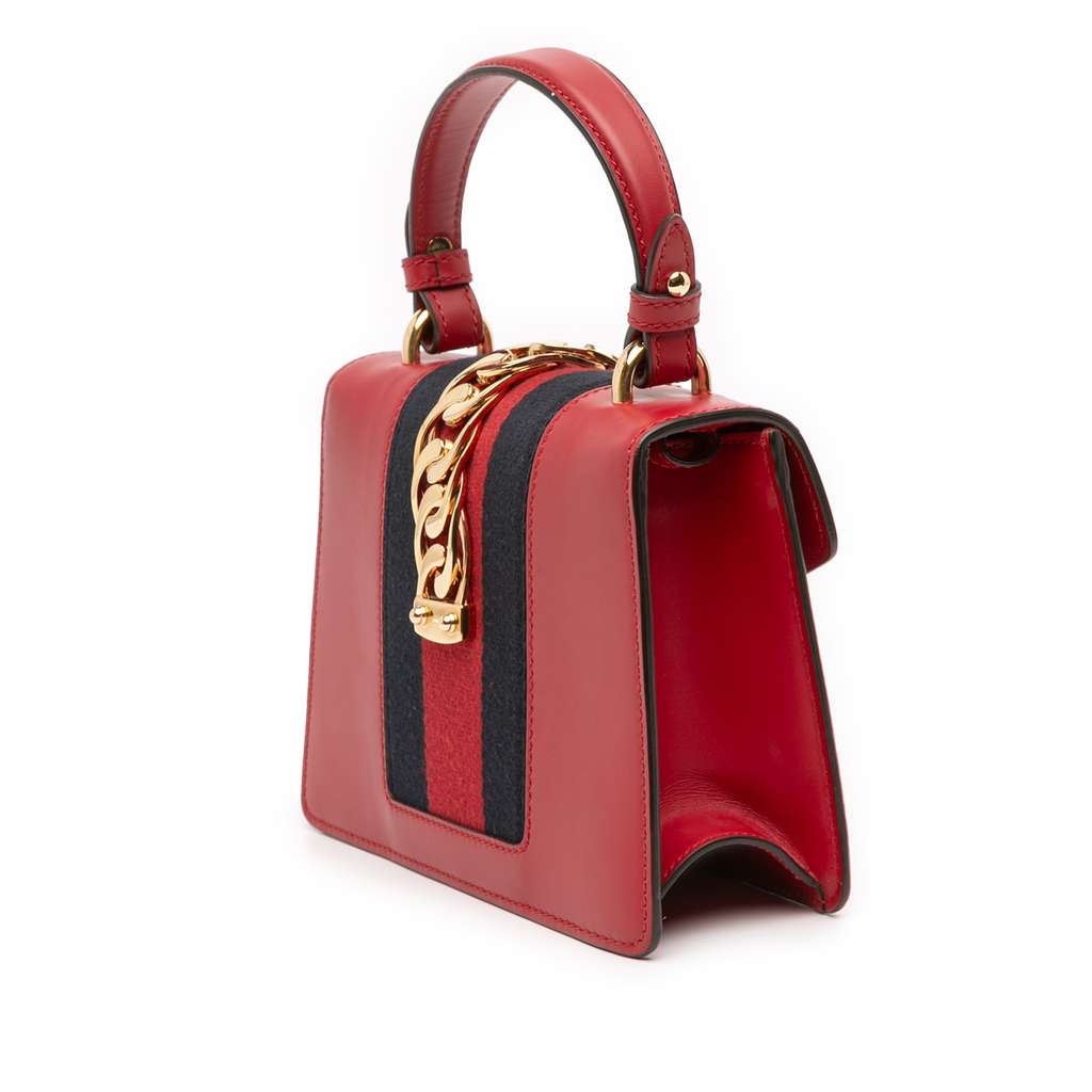 Gucci Mini Calfskin Sylvie Satchel - Back view