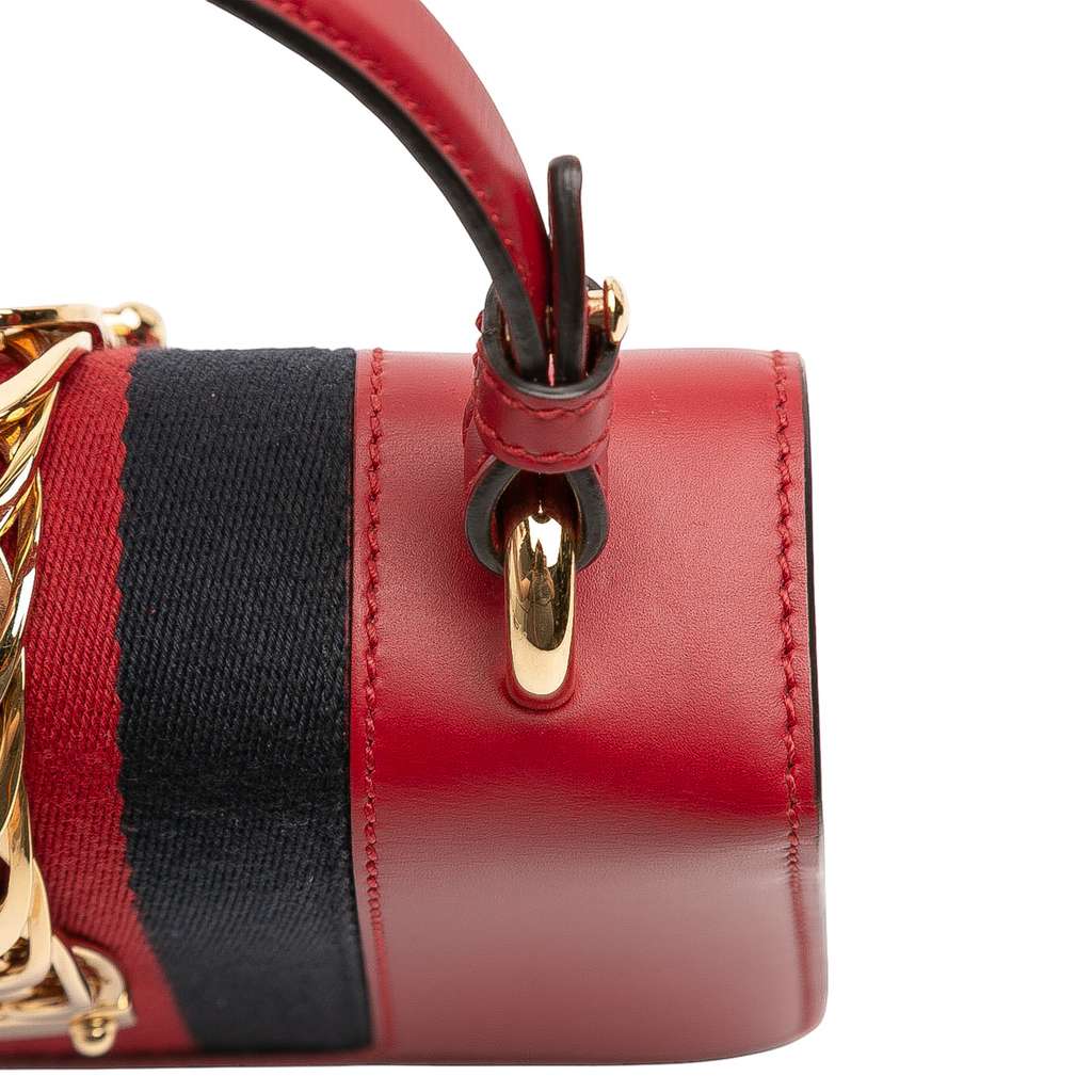 Gucci Mini Calfskin Sylvie Satchel - Image 11