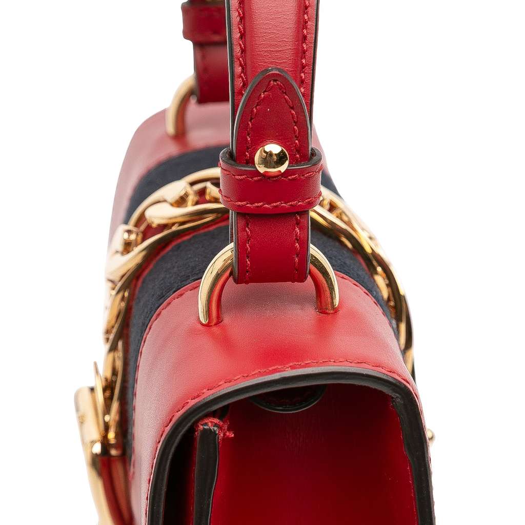 Gucci Mini Calfskin Sylvie Satchel - Image 12