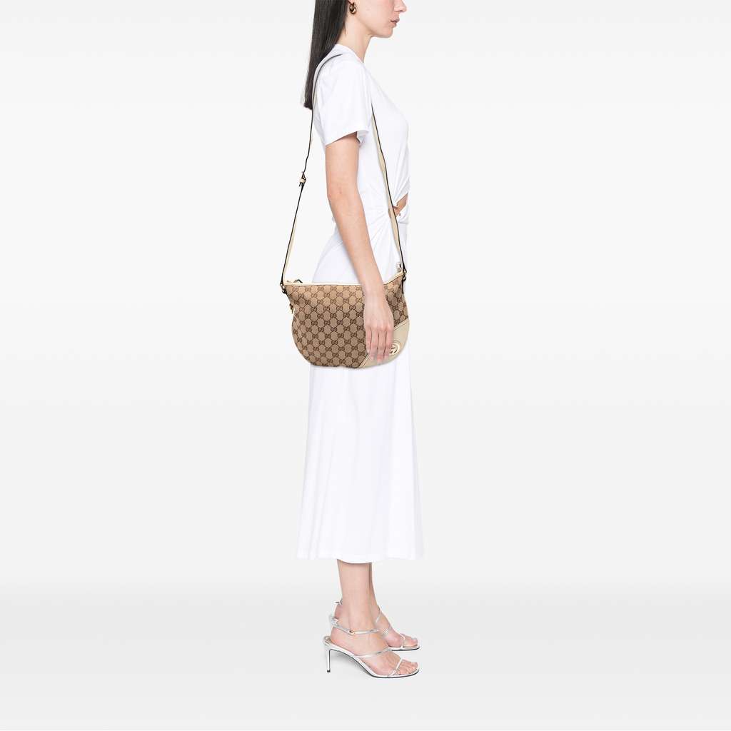 Gucci Medium GG Canvas New Britt Half Moon Crossbody - Detail 2